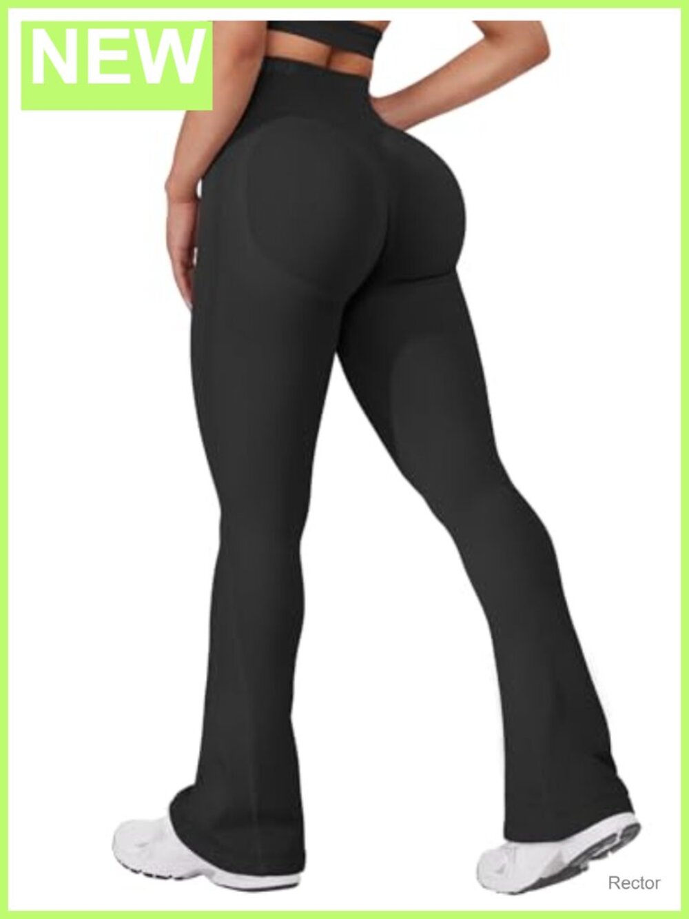 Seamless Mini Flared Leggings High Waist Hidden Scrunch Yoga Pants 30 Inseam
